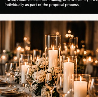 Candlelit dining table styling