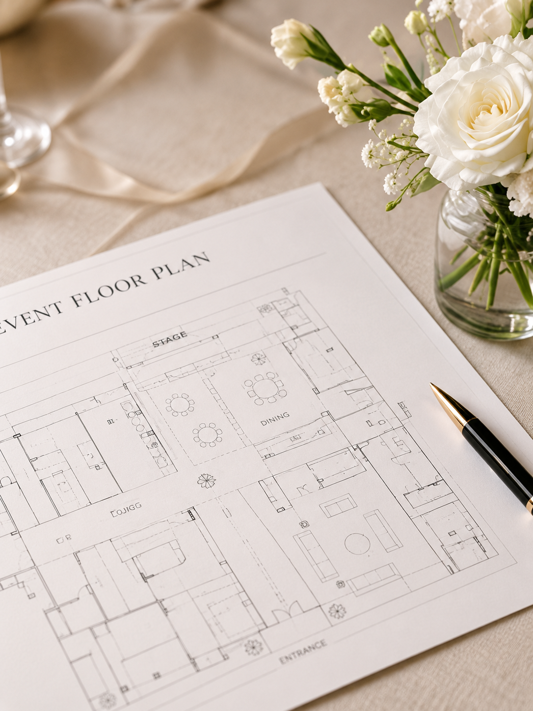 Event floor plan and access schedule